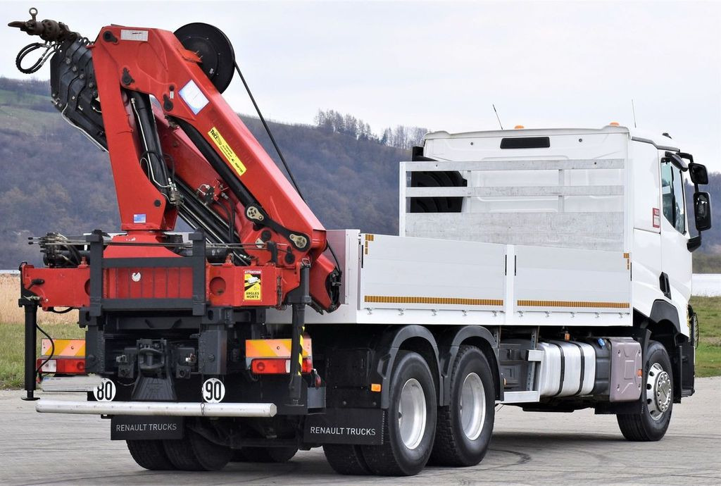 משאית מנוף, משאית צד נופל/ שטוחה Renault C 460 * HMF 1510 K6 + FUNK * 6x4: תמונה 7