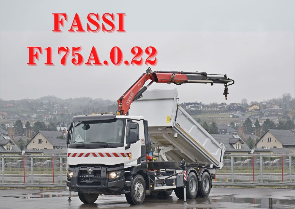 Renault C380 *KIPPER 5,10 m* FASSI F175A.0.22+FUNK /6x4 - מזהיר, משאית מנוף: תמונה 1 Renault C380 *KIPPER 5,10 m* FASSI F175A.0.22+FUNK /6x4 - מזהיר, משאית מנוף: תמונה 1