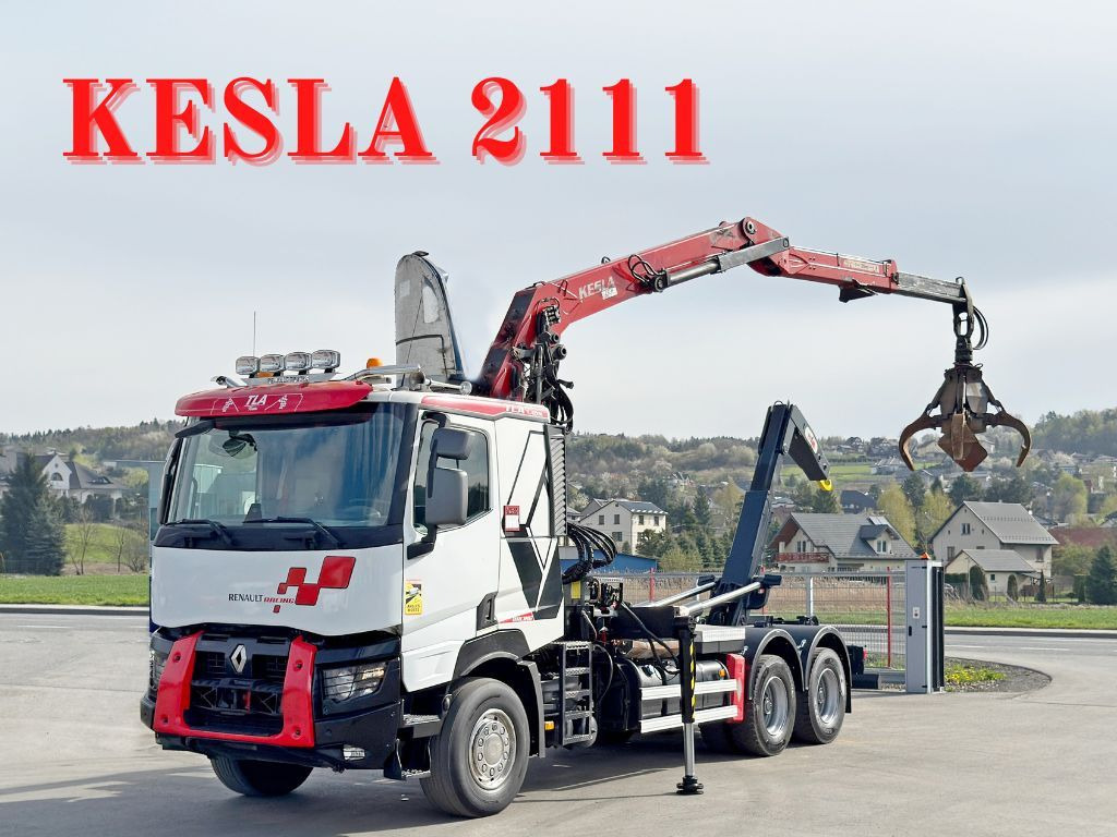 Renault C520 * ABROLLKIPPER 4,80 m * KESLA * 6x4! - משאית הרמת וו, משאית מנוף: תמונה 1 Renault C520 * ABROLLKIPPER 4,80 m * KESLA * 6x4! - משאית הרמת וו, משאית מנוף: תמונה 1