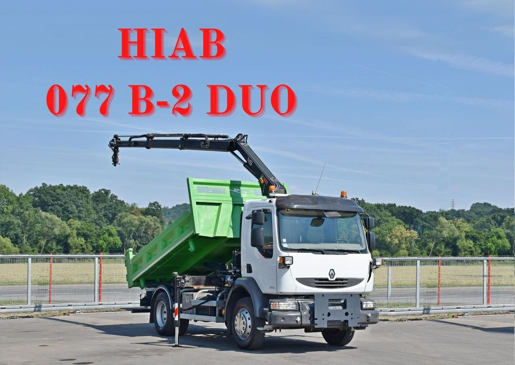 Renault MIDLUM 220 DXI *KIPPER 3,80m *HIAB 077 B-2 DUO - משאית מנוף, מזהיר: תמונה 1 Renault MIDLUM 220 DXI *KIPPER 3,80m *HIAB 077 B-2 DUO - משאית מנוף, מזהיר: תמונה 1