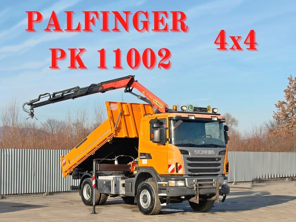 Scania G 360 * KIPPER 4,15m * PALFINGER PK 11002/ 4x4 - משאית מנוף: תמונה 1 Scania G 360 * KIPPER 4,15m * PALFINGER PK 11002/ 4x4 - משאית מנוף: תמונה 1
