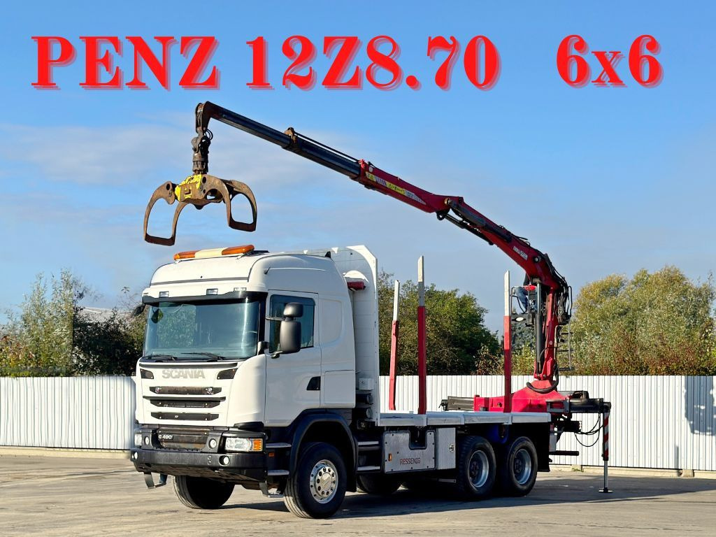 Scania G490* HOLZTRANSPORTER * PENZ 12Z8.70* 6x6 - משאית מנוף: תמונה 1 Scania G490* HOLZTRANSPORTER * PENZ 12Z8.70* 6x6 - משאית מנוף: תמונה 1