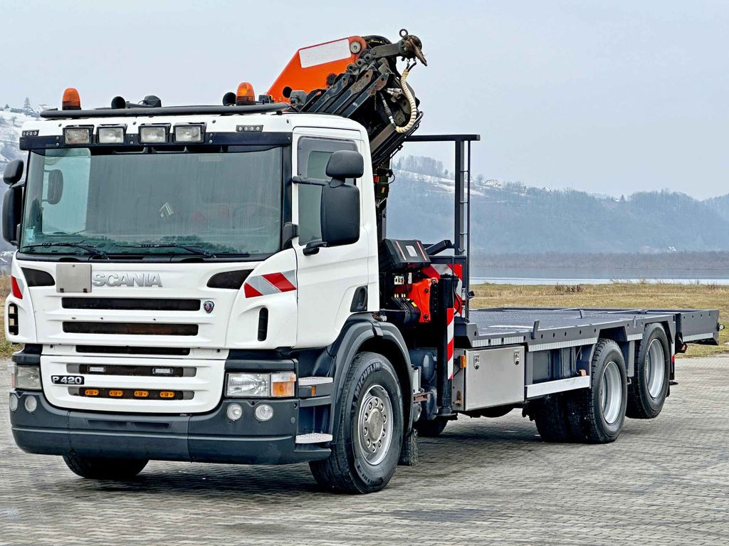 Scania P 420* PLATFORM 6,80m * PK 29002+FUNK * TOP - משאית מנוף, משאית צד נופל/ שטוחה: תמונה 3 Scania P 420* PLATFORM 6,80m * PK 29002+FUNK * TOP - משאית מנוף, משאית צד נופל/ שטוחה: תמונה 3