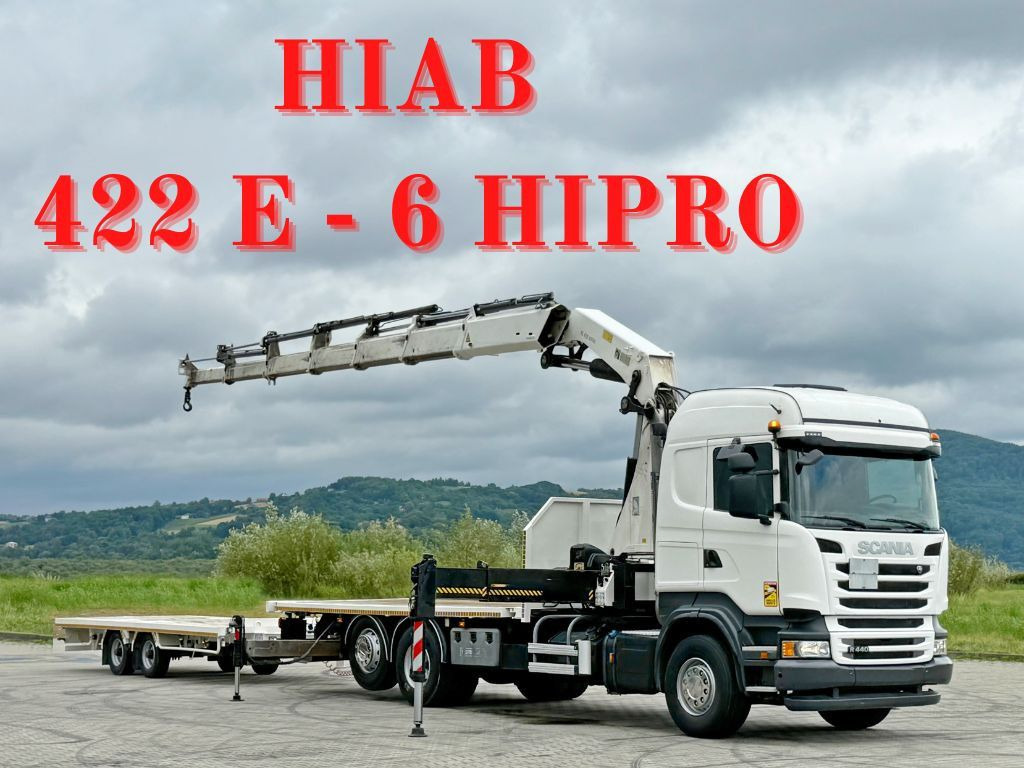 Scania R440 * HIAB 422 E-6 HIPRO + FUNK + Anhänger! 6x4 - משאית מנוף: תמונה 1 Scania R440 * HIAB 422 E-6 HIPRO + FUNK + Anhänger! 6x4 - משאית מנוף: תמונה 1