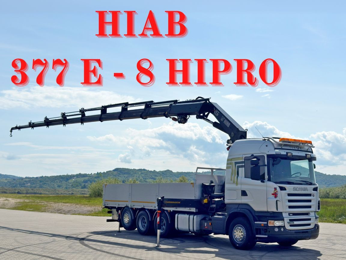 Scania R480 PRITSCHE 6,85m *HIAB 377 E-8 HIPRO/FUNK*8x4 - משאית מנוף: תמונה 1 Scania R480 PRITSCHE 6,85m *HIAB 377 E-8 HIPRO/FUNK*8x4 - משאית מנוף: תמונה 1