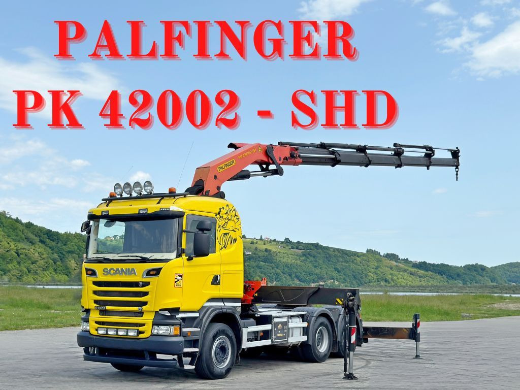 Scania R620 * Sattelzugmaschine + PK 42002-SHD+FUNK/6x4 - משאית מנוף: תמונה 1 Scania R620 * Sattelzugmaschine + PK 42002-SHD+FUNK/6x4 - משאית מנוף: תמונה 1