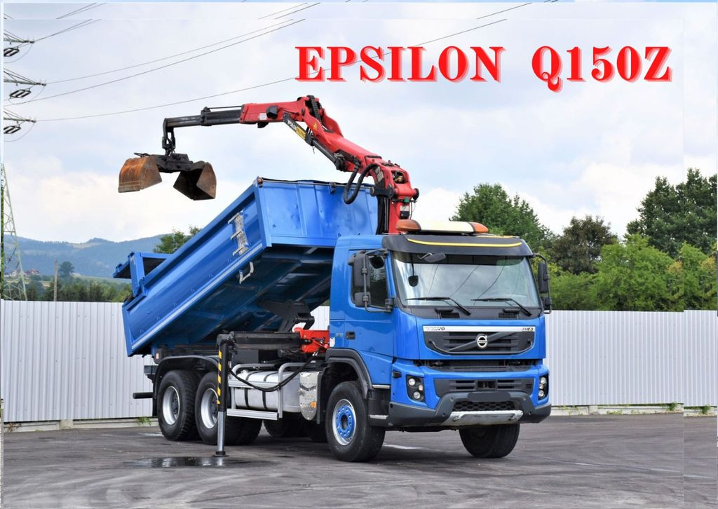 Volvo FMX 370 Kipper 4,90m *EPSILON Q150Z/FUNK*6x4 - מזהיר, משאית מנוף: תמונה 1 Volvo FMX 370 Kipper 4,90m *EPSILON Q150Z/FUNK*6x4 - מזהיר, משאית מנוף: תמונה 1