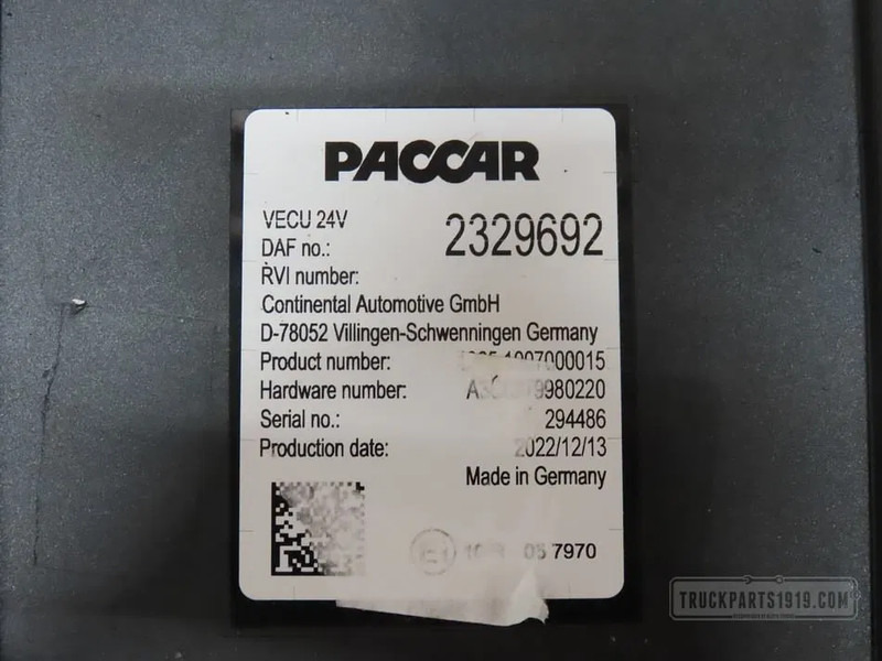DAF 2329692 VECU Regeleenheid - ECU עבור משאית: תמונה 2 DAF 2329692 VECU Regeleenheid - ECU עבור משאית: תמונה 2