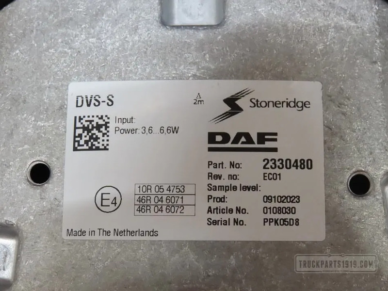DAF 2330480 Camera - ECU עבור משאית: תמונה 3 DAF 2330480 Camera - ECU עבור משאית: תמונה 3