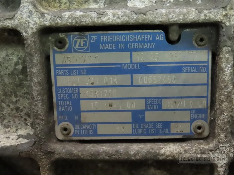 DAF Gearbox & Clutch Parts Versnellingsbak 12AS1930TD DAF - תיבת הילוכים עבור משאית: תמונה 3 DAF Gearbox & Clutch Parts Versnellingsbak 12AS1930TD DAF - תיבת הילוכים עבור משאית: תמונה 3