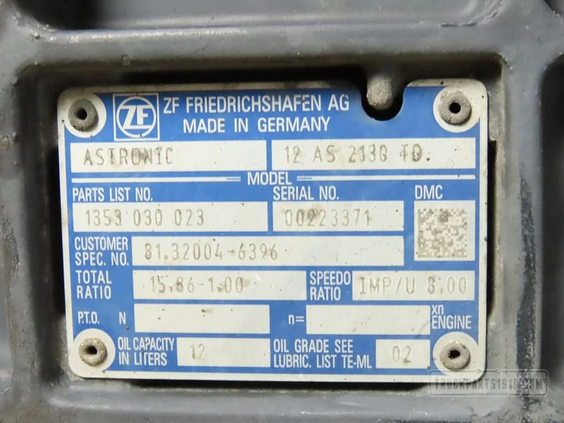 MAN Gearbox & Clutch Parts Versnellingsbak 12AS2130TD - תיבת הילוכים עבור משאית: תמונה 3 MAN Gearbox & Clutch Parts Versnellingsbak 12AS2130TD - תיבת הילוכים עבור משאית: תמונה 3