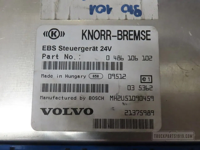 Volvo 21375989 EBS regeleenheid Volvo - ECU עבור משאית: תמונה 2 Volvo 21375989 EBS regeleenheid Volvo - ECU עבור משאית: תמונה 2