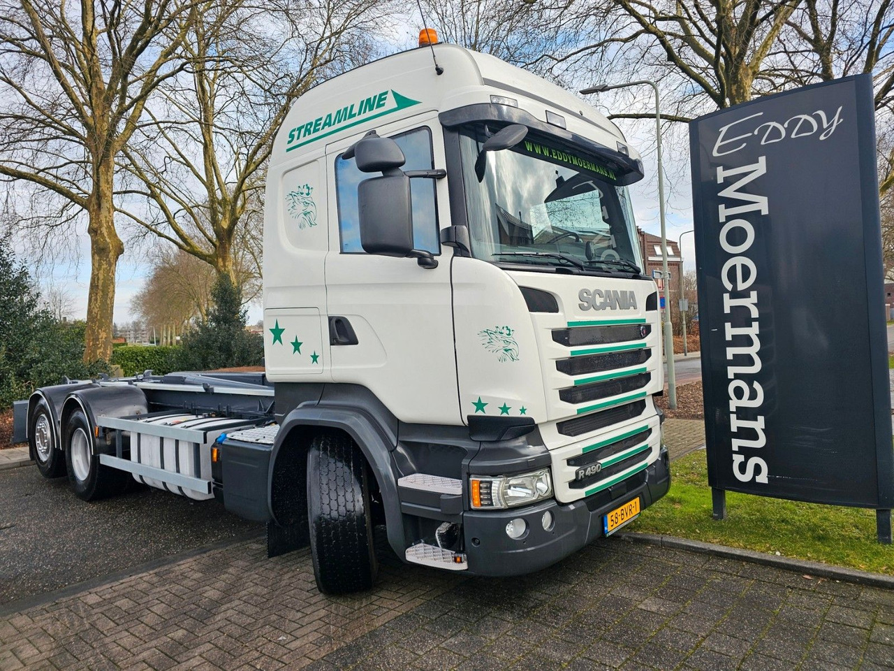 Scania R490 Highline Abrollkipper - משאית הרמת וו: תמונה 1 Scania R490 Highline Abrollkipper - משאית הרמת וו: תמונה 1