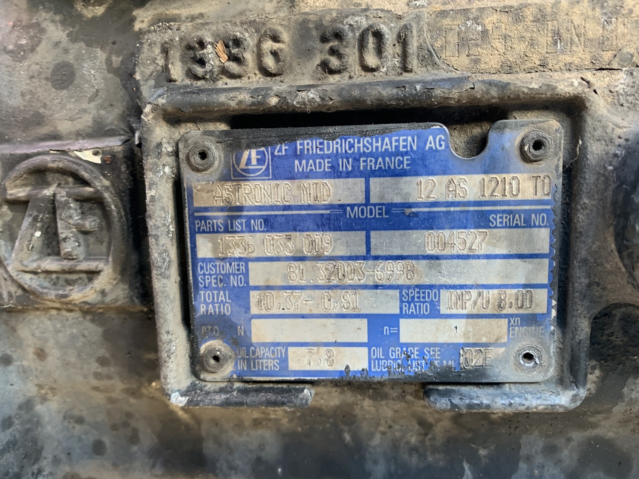 12AS1210TO MAN TGL - תיבת הילוכים עבור משאית: תמונה 2 12AS1210TO MAN TGL - תיבת הילוכים עבור משאית: תמונה 2