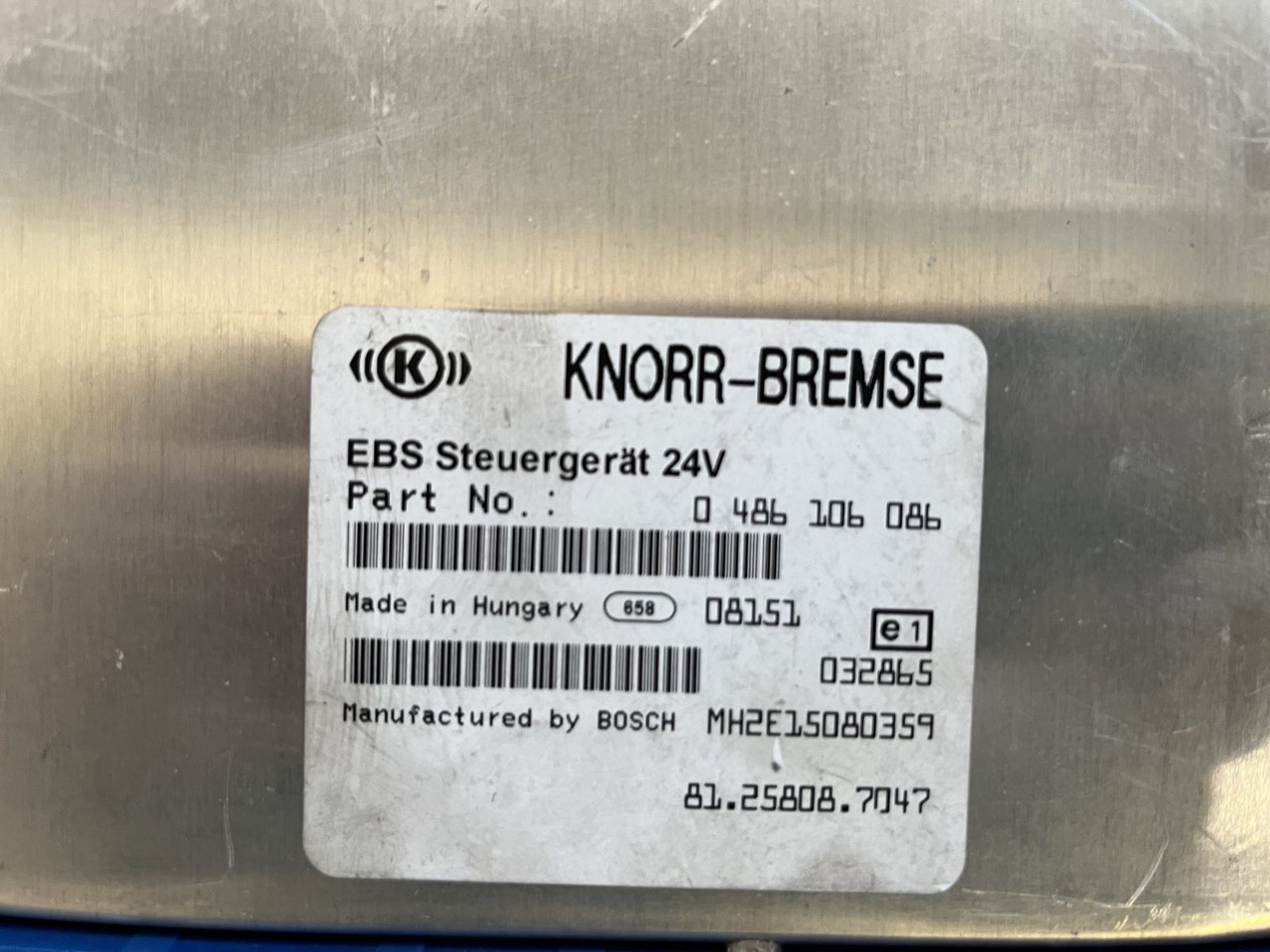 EBS ELECTRONICS BRAKE MAN TGA-TGX - ECU עבור משאית: תמונה 4 EBS ELECTRONICS BRAKE MAN TGA-TGX - ECU עבור משאית: תמונה 4
