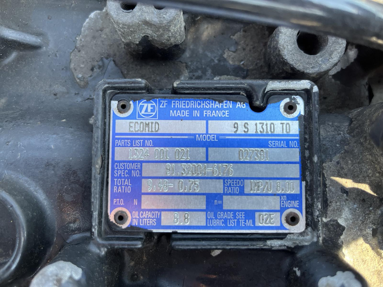 GEARBOX MAN ZF 9S1310 - תיבת הילוכים וחלקים עבור משאית: תמונה 4 GEARBOX MAN ZF 9S1310 - תיבת הילוכים וחלקים עבור משאית: תמונה 4