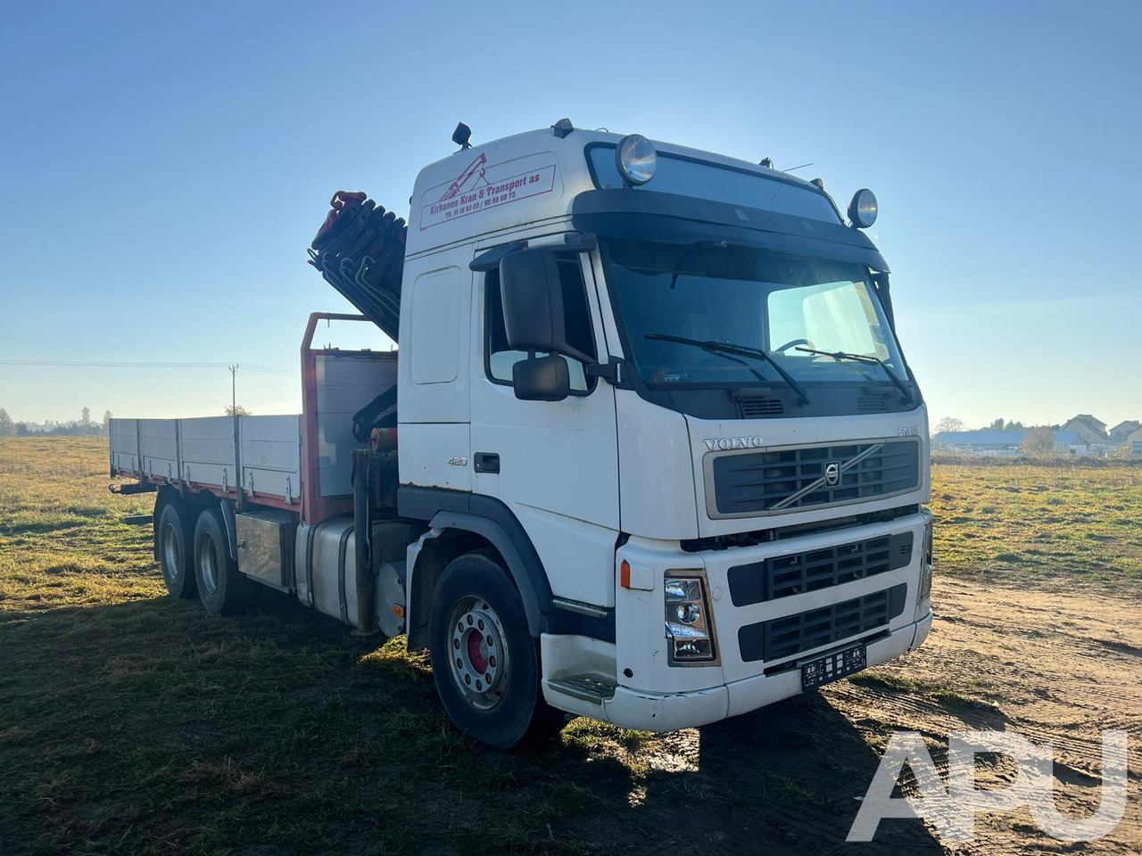 Volvo FM12 - משאית צד נופל/ שטוחה, משאית מנוף: תמונה 3 Volvo FM12 - משאית צד נופל/ שטוחה, משאית מנוף: תמונה 3