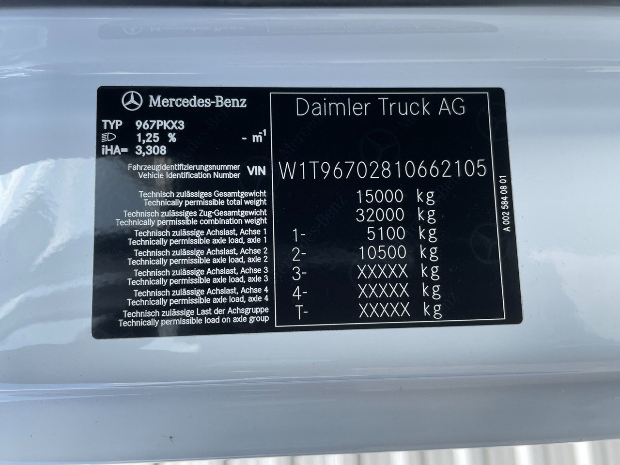 חָדָשׁ תא עבור משאית MB ATEGO CABINE EURO 6 TUNEL VOOR 6 CYL.MOTOR INCL. SEAT 000074A: תמונה 13
