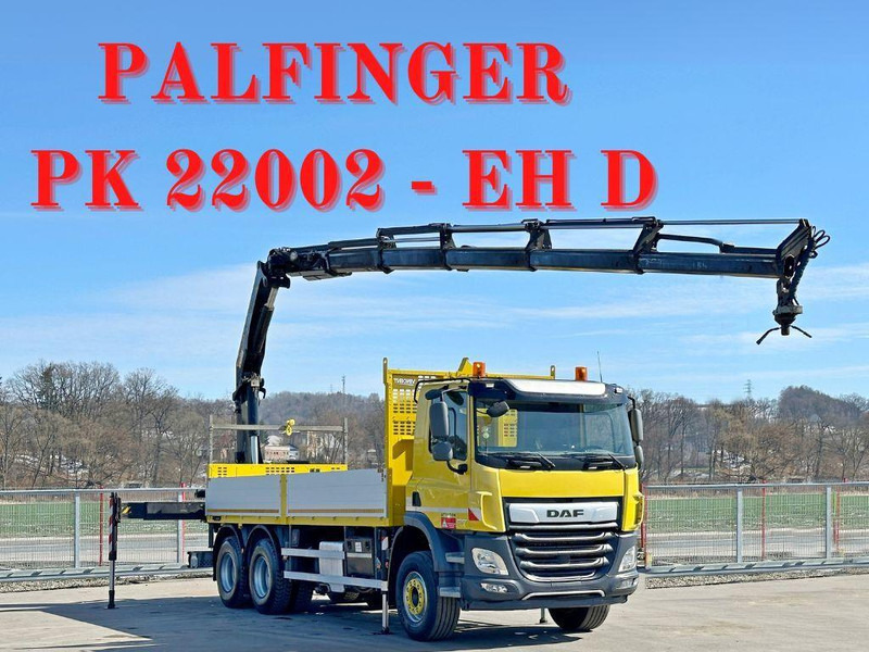 DAF CF 450 * PK 22002 - EH D + FUNK * 6x4 * TOP - משאית צד נופל/ שטוחה, משאית מנוף: תמונה 1 DAF CF 450 * PK 22002 - EH D + FUNK * 6x4 * TOP - משאית צד נופל/ שטוחה, משאית מנוף: תמונה 1