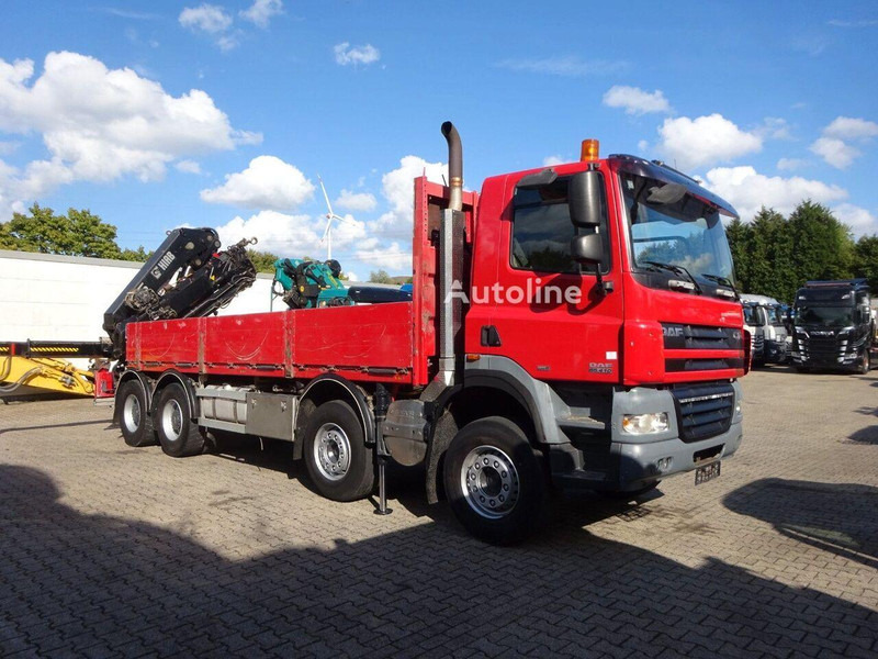 DAF CF 85.410 - Flatbed + crane - משאית צד נופל/ שטוחה, משאית מנוף: תמונה 2 DAF CF 85.410 - Flatbed + crane - משאית צד נופל/ שטוחה, משאית מנוף: תמונה 2