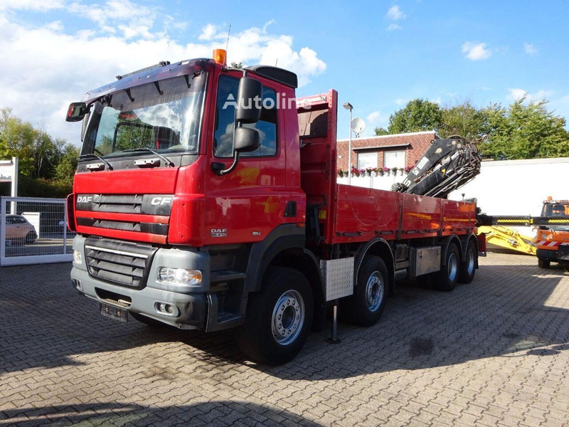DAF CF 85.410 - Flatbed + crane - משאית צד נופל/ שטוחה, משאית מנוף: תמונה 1 DAF CF 85.410 - Flatbed + crane - משאית צד נופל/ שטוחה, משאית מנוף: תמונה 1