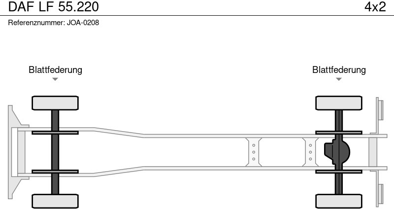 DAF LF 55.220 - משאית צד נופל/ שטוחה, משאית מנוף: תמונה 2 DAF LF 55.220 - משאית צד נופל/ שטוחה, משאית מנוף: תמונה 2