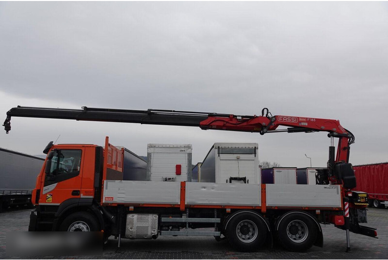 Iveco 420 Flatbed + crane FASSI 185 6x2 - משאית צד נופל/ שטוחה, משאית מנוף: תמונה 3 Iveco 420 Flatbed + crane FASSI 185 6x2 - משאית צד נופל/ שטוחה, משאית מנוף: תמונה 3
