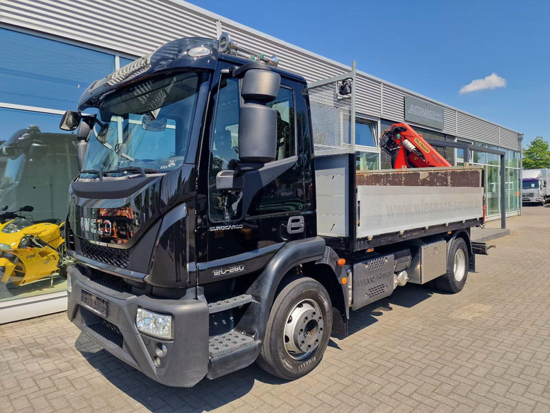 Iveco EuroCargo 120-280 - Flatbed truck + crane - משאית צד נופל/ שטוחה, משאית מנוף: תמונה 1 Iveco EuroCargo 120-280 - Flatbed truck + crane - משאית צד נופל/ שטוחה, משאית מנוף: תמונה 1