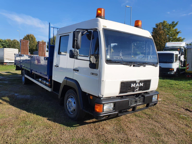 MAN 12.224 - Doka trailer - משאית צד נופל/ שטוחה: תמונה 1 MAN 12.224 - Doka trailer - משאית צד נופל/ שטוחה: תמונה 1
