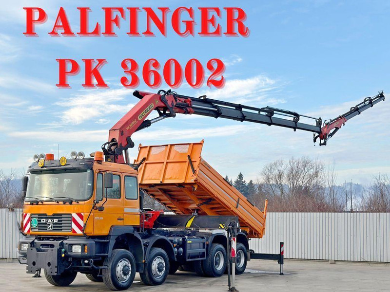 MAN 35.414 * PALFINGER PK 36002 +FUNK / 8x6 - משאית צד נופל/ שטוחה, משאית מנוף: תמונה 1 MAN 35.414 * PALFINGER PK 36002 +FUNK / 8x6 - משאית צד נופל/ שטוחה, משאית מנוף: תמונה 1