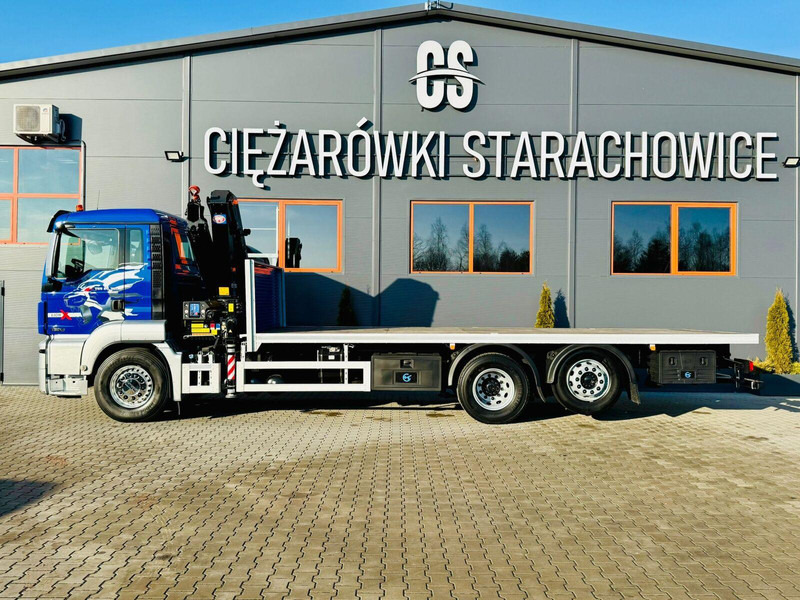 MAN MAN TGS 26.360 // E6 // 6x2 // platforma laweta 7,2m z HDs HMF 1 - משאית צד נופל/ שטוחה, משאית מנוף: תמונה 2 MAN MAN TGS 26.360 // E6 // 6x2 // platforma laweta 7,2m z HDs HMF 1 - משאית צד נופל/ שטוחה, משאית מנוף: תמונה 2