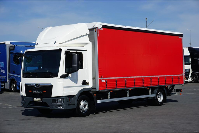MAN TGL / 12.190 / E 6 / FIRANKA + WINDA / ŁAD. 6 525 KG / 16 PALET - משאית וילונות צד: תמונה 1 MAN TGL / 12.190 / E 6 / FIRANKA + WINDA / ŁAD. 6 525 KG / 16 PALET - משאית וילונות צד: תמונה 1