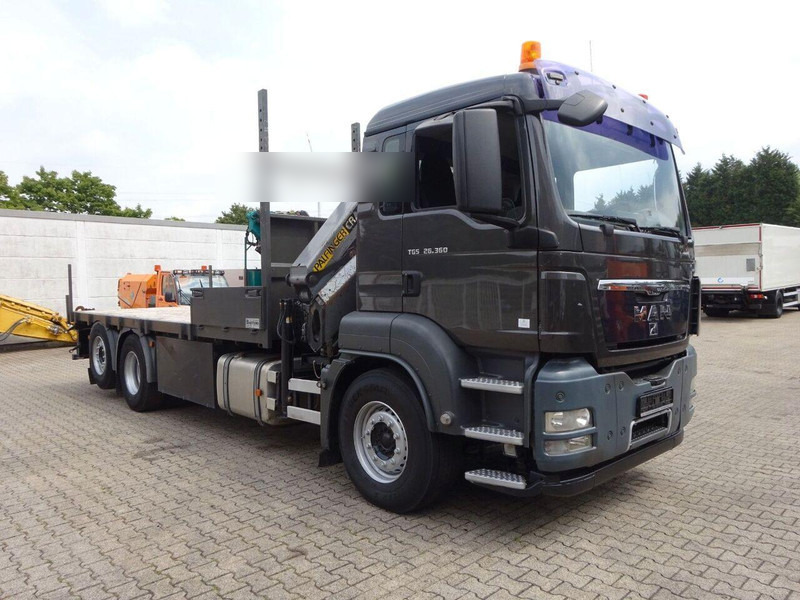 MAN TGS 26.360 - Open flatbed+crane 6x2 - משאית צד נופל/ שטוחה, משאית מנוף: תמונה 2 MAN TGS 26.360 - Open flatbed+crane 6x2 - משאית צד נופל/ שטוחה, משאית מנוף: תמונה 2