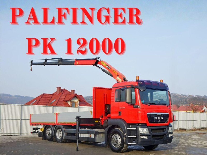 MAN TGS 26.360* PRITSCHE 7,10m* PK 12000 + FUNK *TOP - משאית צד נופל/ שטוחה, משאית מנוף: תמונה 1 MAN TGS 26.360* PRITSCHE 7,10m* PK 12000 + FUNK *TOP - משאית צד נופל/ שטוחה, משאית מנוף: תמונה 1
