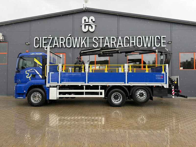 MAN TGS 26.360 - משאית צד נופל/ שטוחה, משאית מנוף: תמונה 2 MAN TGS 26.360 - משאית צד נופל/ שטוחה, משאית מנוף: תמונה 2