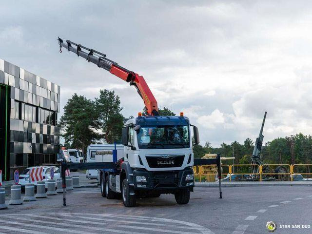 MAN TGS 26.400 6x6 PALFINGER PK 33002 EH Crane Kran - משאית צד נופל/ שטוחה, משאית מנוף: תמונה 3 MAN TGS 26.400 6x6 PALFINGER PK 33002 EH Crane Kran - משאית צד נופל/ שטוחה, משאית מנוף: תמונה 3