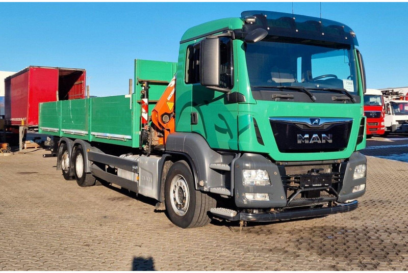 MAN TGS 26.460 6X2 Flatbed + Crane Atlas 172.3E-A4 + RC - משאית צד נופל/ שטוחה, משאית מנוף: תמונה 1 MAN TGS 26.460 6X2 Flatbed + Crane Atlas 172.3E-A4 + RC - משאית צד נופל/ שטוחה, משאית מנוף: תמונה 1