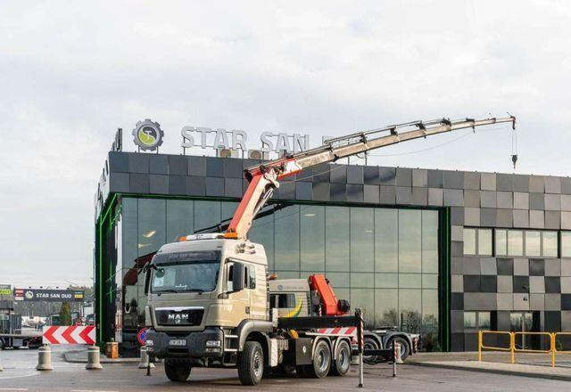 MAN TGS 26.480 6x6 PALFINGER PK 34002 SH Crane Winc - משאית צד נופל/ שטוחה, משאית מנוף: תמונה 1 MAN TGS 26.480 6x6 PALFINGER PK 34002 SH Crane Winc - משאית צד נופל/ שטוחה, משאית מנוף: תמונה 1