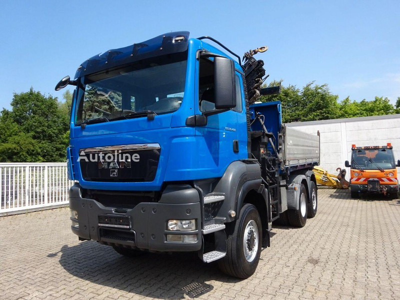 MAN TGS 28.400 - 3 way tipper+crane - מזהיר, משאית מנוף: תמונה 1 MAN TGS 28.400 - 3 way tipper+crane - מזהיר, משאית מנוף: תמונה 1