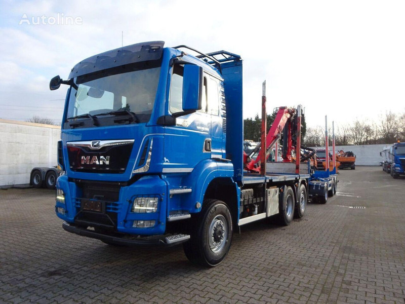 MAN TGS 28.500 6x4 Log truck + Crane Epsilon + Trailer - משאית עץ, משאית מנוף: תמונה 1 MAN TGS 28.500 6x4 Log truck + Crane Epsilon + Trailer - משאית עץ, משאית מנוף: תמונה 1