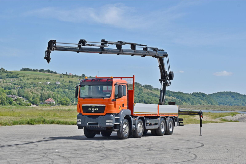 MAN TGS 35.440 - משאית צד נופל/ שטוחה, משאית מנוף: תמונה 2 MAN TGS 35.440 - משאית צד נופל/ שטוחה, משאית מנוף: תמונה 2