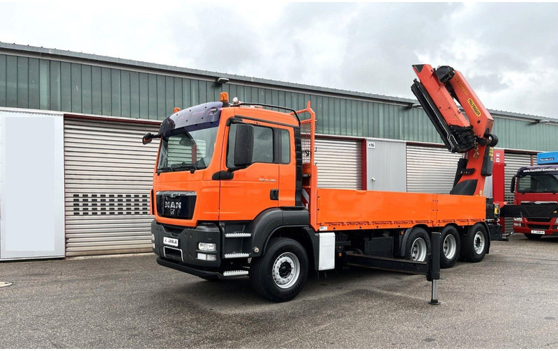 MAN TGS 35.480 8x4 Crane Palfinger PK 50002EH - משאית צד נופל/ שטוחה, משאית מנוף: תמונה 2 MAN TGS 35.480 8x4 Crane Palfinger PK 50002EH - משאית צד נופל/ שטוחה, משאית מנוף: תמונה 2