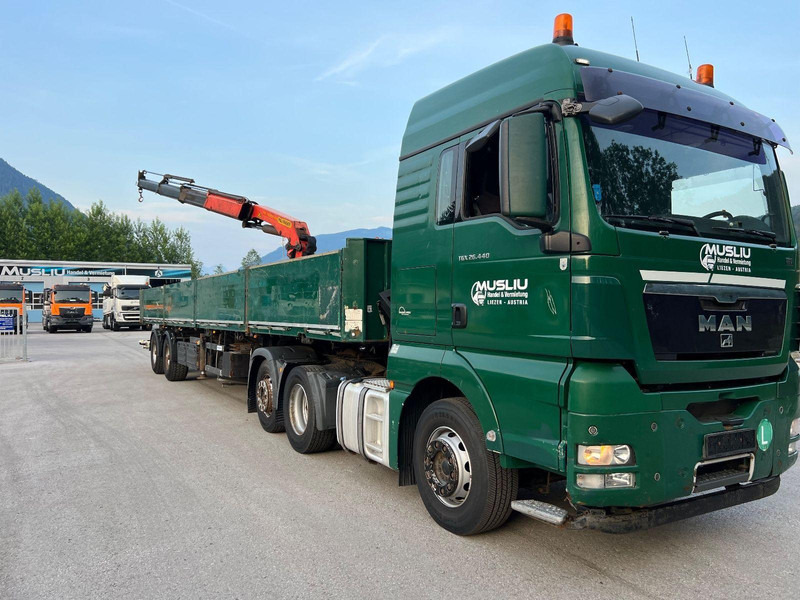 MAN TGX 26.440 6x2 + Flatbed semi trailer + Crane PK26002 - יחידת טרקטור: תמונה 2 MAN TGX 26.440 6x2 + Flatbed semi trailer + Crane PK26002 - יחידת טרקטור: תמונה 2