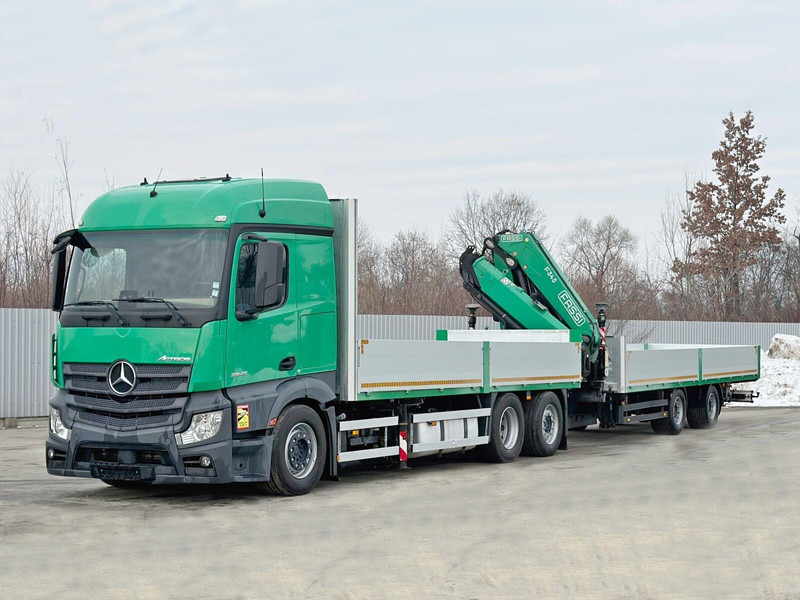 Mercedes-Benz ACTROS 2645 * FASSI F345.24 + FUNK + Anhänger - משאית צד נופל/ שטוחה, משאית מנוף: תמונה 4 Mercedes-Benz ACTROS 2645 * FASSI F345.24 + FUNK + Anhänger - משאית צד נופל/ שטוחה, משאית מנוף: תמונה 4