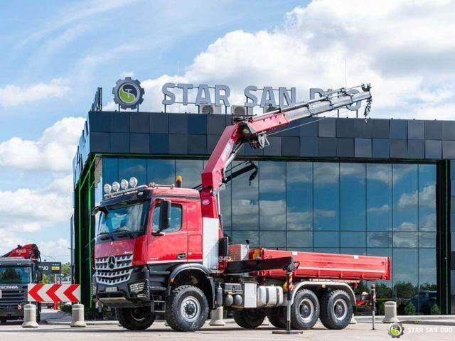 Mercedes-Benz AROCS 3345 6x6 HMF 3220 K hds Crane tipper - מזהיר, משאית מנוף: תמונה 3 Mercedes-Benz AROCS 3345 6x6 HMF 3220 K hds Crane tipper - מזהיר, משאית מנוף: תמונה 3