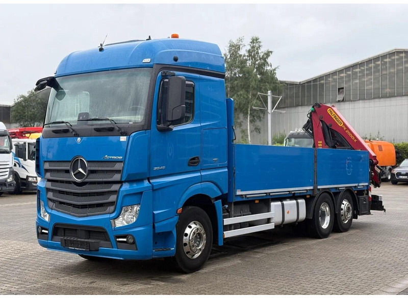 Mercedes-Benz Actros 2545 - Flatbed + crane 6x2 - משאית צד נופל/ שטוחה, משאית מנוף: תמונה 1 Mercedes-Benz Actros 2545 - Flatbed + crane 6x2 - משאית צד נופל/ שטוחה, משאית מנוף: תמונה 1