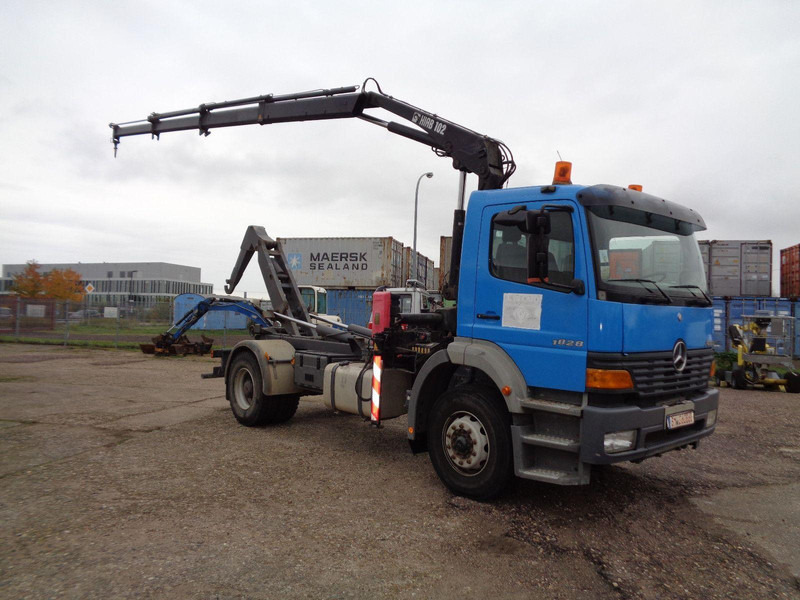 Mercedes-Benz Atego 1828 Hook lift truck + Crane Hiab 102 - משאית הרמת וו, משאית מנוף: תמונה 3 Mercedes-Benz Atego 1828 Hook lift truck + Crane Hiab 102 - משאית הרמת וו, משאית מנוף: תמונה 3
