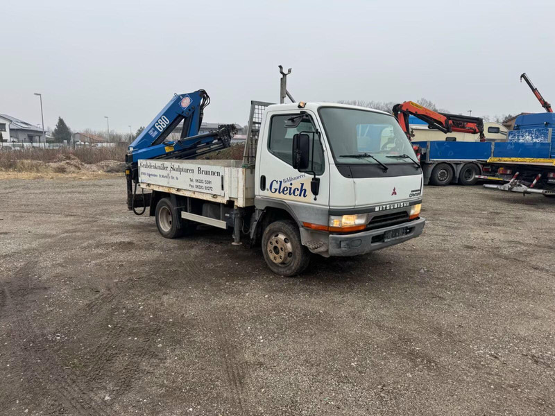 Mitsubishi Canter FE649 - Flatbed truck + crane - משאית צד נופל/ שטוחה, משאית מנוף: תמונה 2 Mitsubishi Canter FE649 - Flatbed truck + crane - משאית צד נופל/ שטוחה, משאית מנוף: תמונה 2