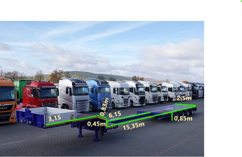 Nooteboom NISKOPODWOZIE / ROZCIĄGANA / 4 OSIOWA / OSIE SKRĘTNE / SAF - סמיטריילר עם מטען נמוך: תמונה 2 Nooteboom NISKOPODWOZIE / ROZCIĄGANA / 4 OSIOWA / OSIE SKRĘTNE / SAF - סמיטריילר עם מטען נמוך: תמונה 2