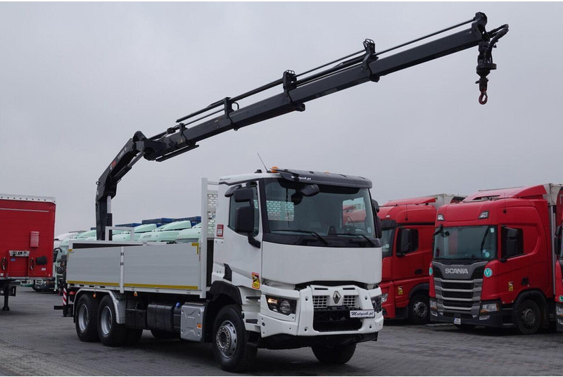 Renault C 380 / 6x4 / SKRZYNIOWY 6,6 m / + HDS HIAB 188 x-hiduo wysów: 1 - משאית צד נופל/ שטוחה, משאית מנוף: תמונה 1 Renault C 380 / 6x4 / SKRZYNIOWY 6,6 m / + HDS HIAB 188 x-hiduo wysów: 1 - משאית צד נופל/ שטוחה, משאית מנוף: תמונה 1